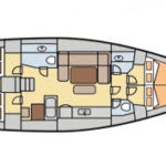 Boat layout Dufour 445 4 cabines
